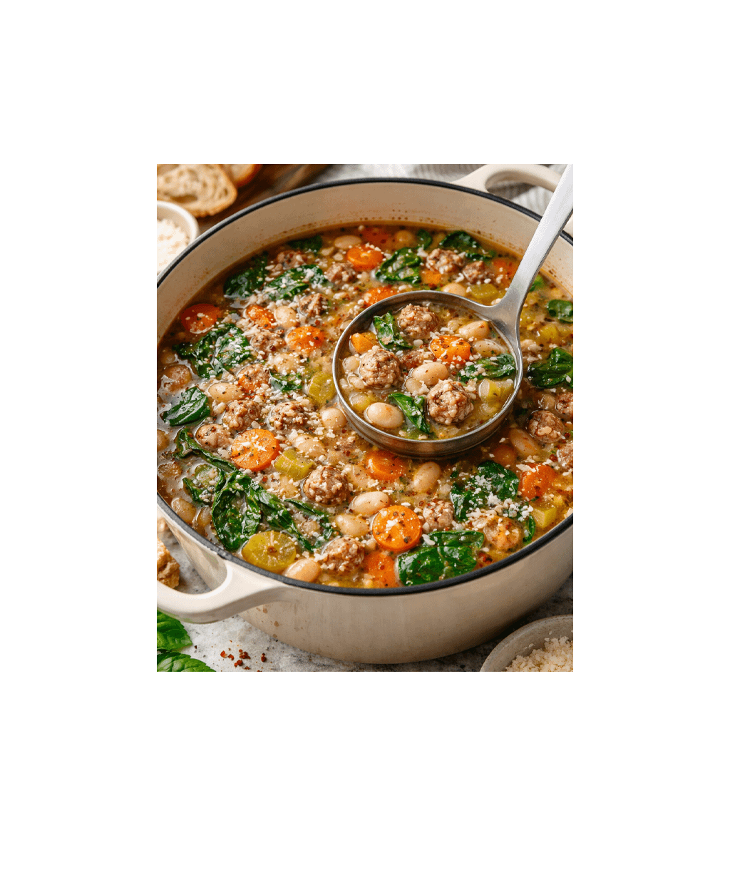 Rustic Tuscan White Bean & Sausage Soup – Easy Hearty One-Pot Comfort Recipe