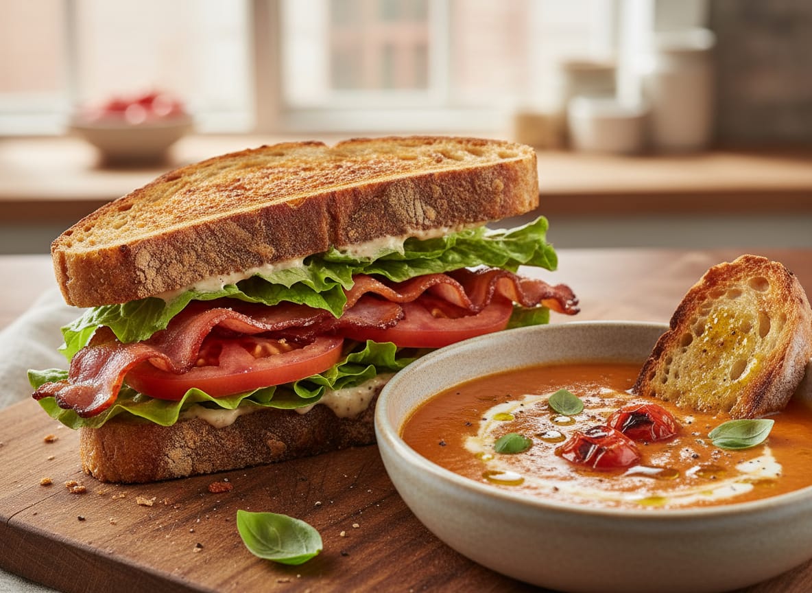 Bright Roasted Roma Tomato Soup with Lemon and Garlic