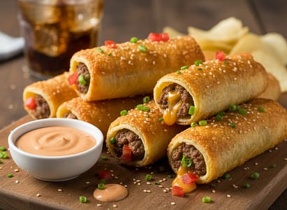 cheeseburger egg roll