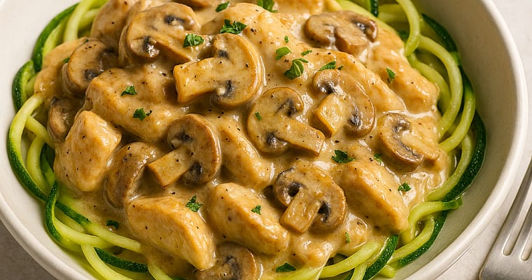 Low‑Salt, Diabetic‑Friendly Chicken Stroganoff with Mushrooms